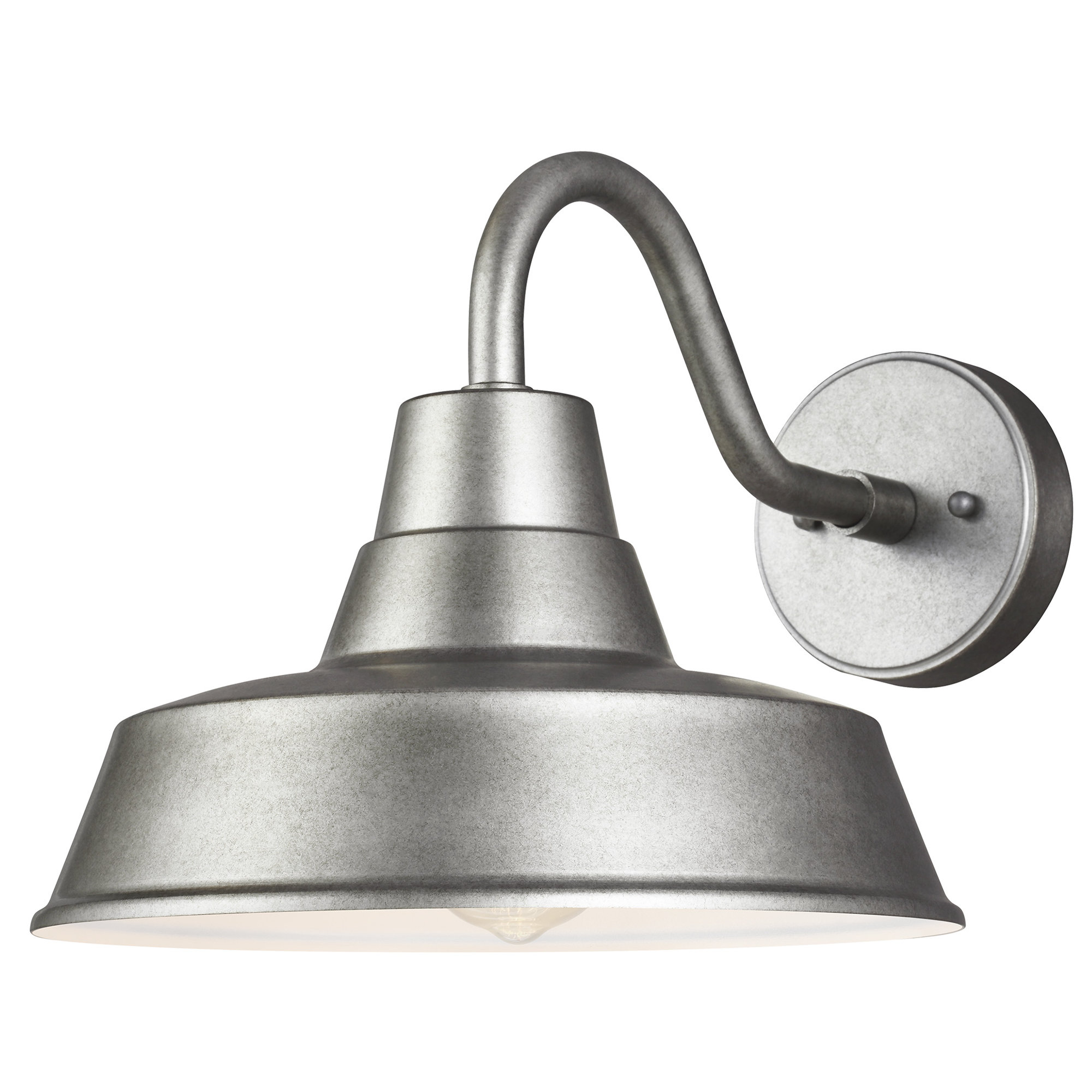 Blakeston Single Light Bell Outdoor Aluminum Wall Light, Black, 13.5" H x 14" W x 14" D, Yes