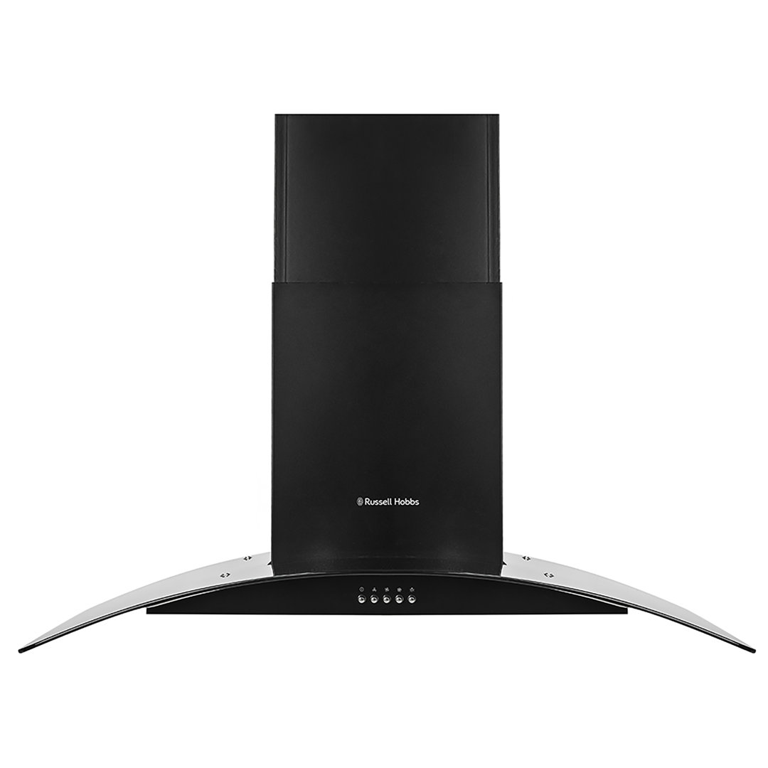 Russell Hobbs Black Rhgch901bm 90Cm Wide Steel Glass Chimney Cooker Hood - Image 6