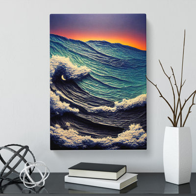 Painted Ocean - Wrapped Canvas