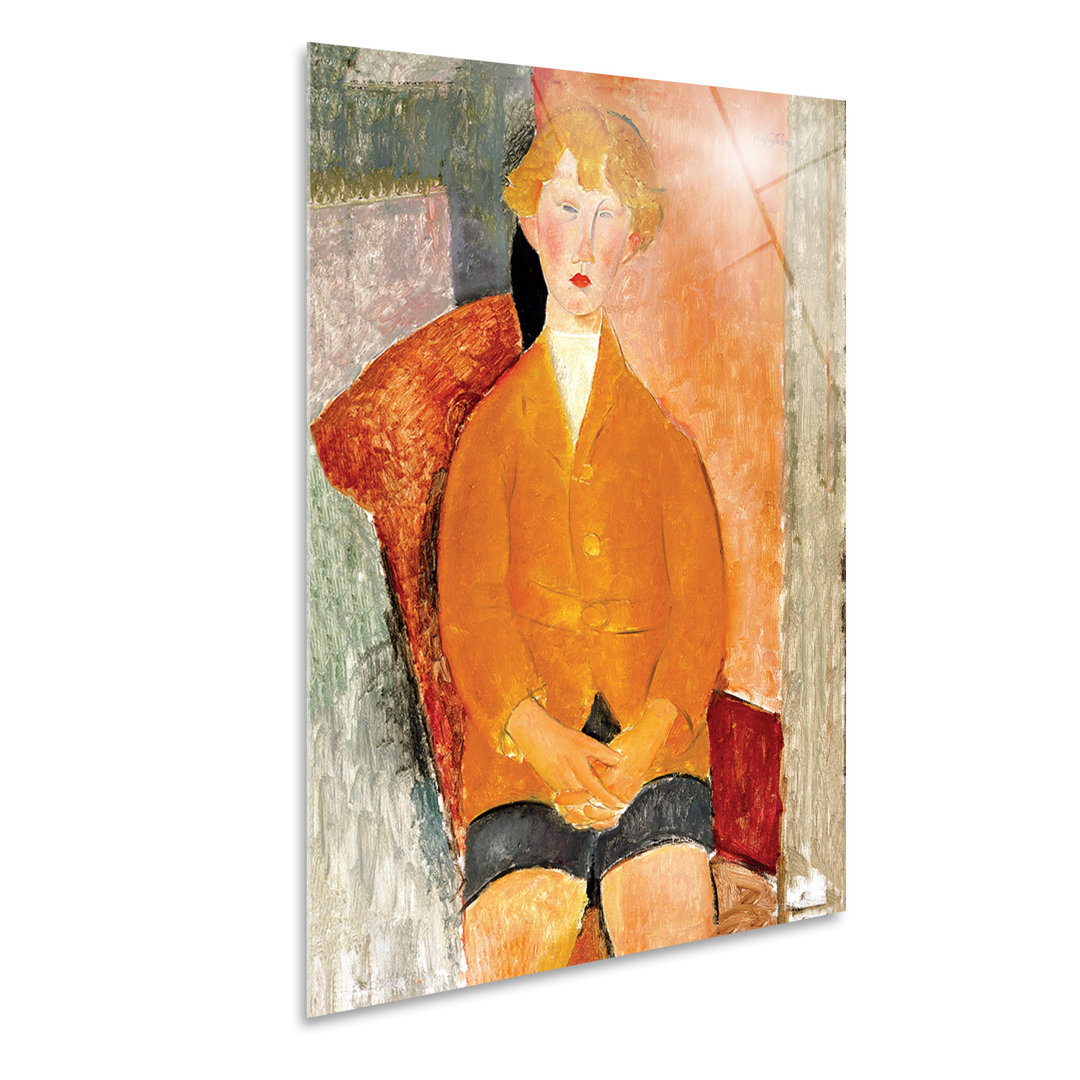 Gerahmtes Leinwandbild Boy With Short Pants von Amedeo Modigliani