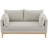 Lewellen 66" Linen Textured Fabric Loveseat-98497687