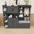 Storage Cabinet and Hall Tree Combination, with Hooks, Storage Cabinet, Open Shelves and Shoe Bench-433331374