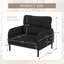 Chaise d'appoint rembourrée en velours côtelé Modern-1376002744