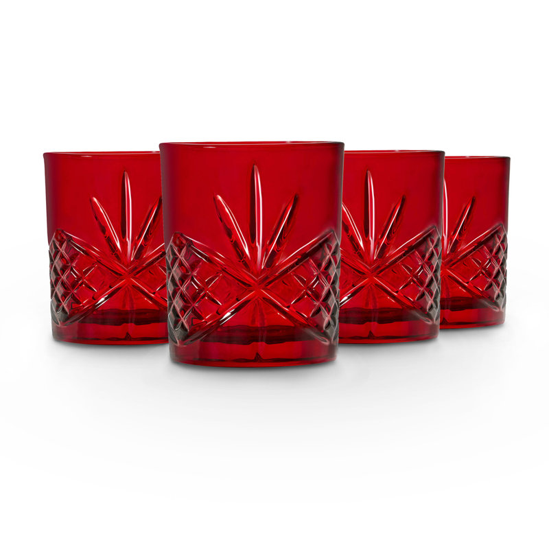 Verre à whisky rouge cristal 11 oz Dublin
