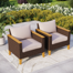 Argyri Wicker Outdoor Patio Chair with Cushions