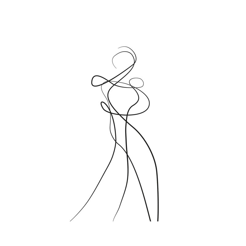 Shape Of You II by Design Fabrikken - Wrapped Canvas Print, 20.32 cm H x 30.48 cm W