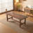 Solid wood table with simple rounded corners-106483575