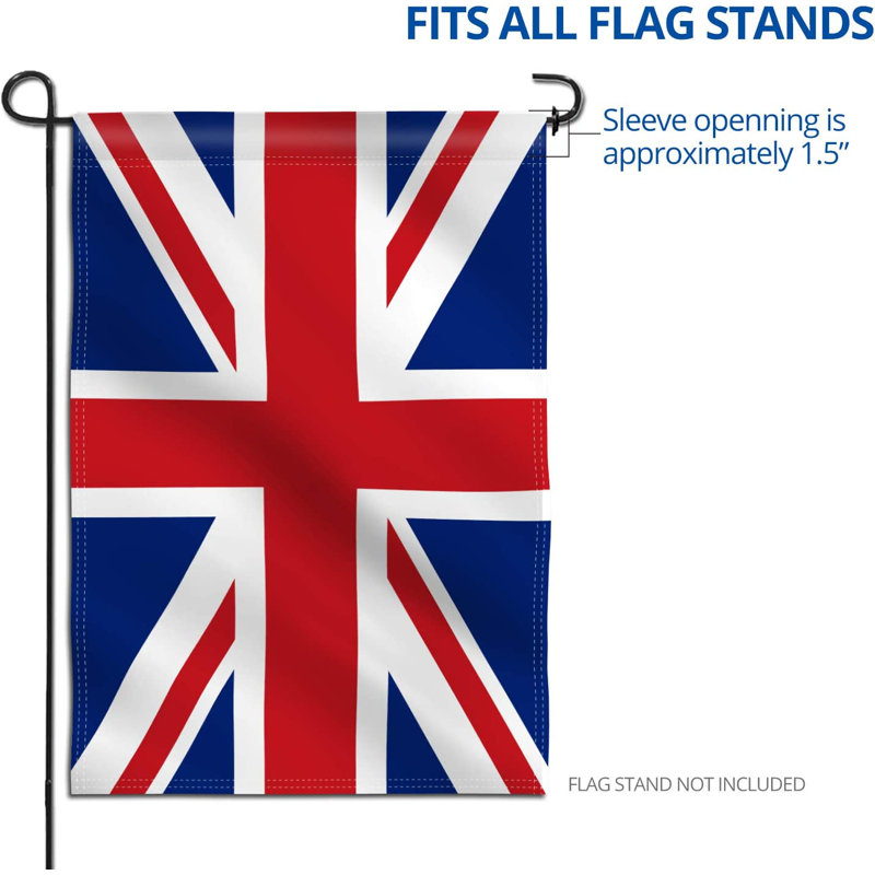 Drapeau de jardin en polyester 18 po x 12,5 po Union Jack