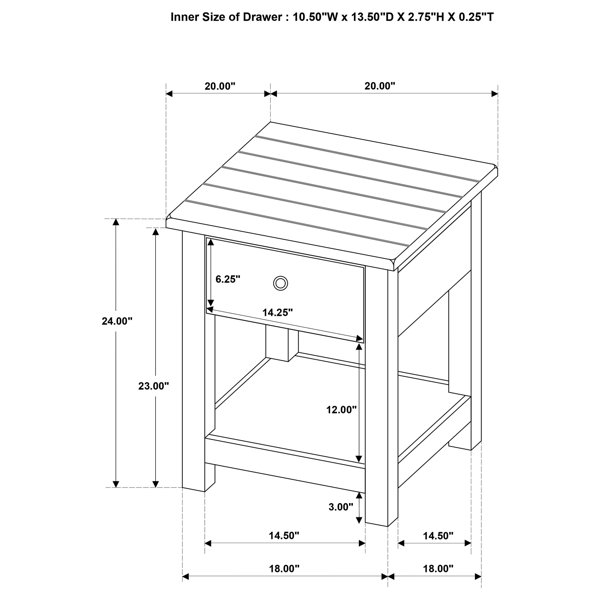 Dimensions du produit