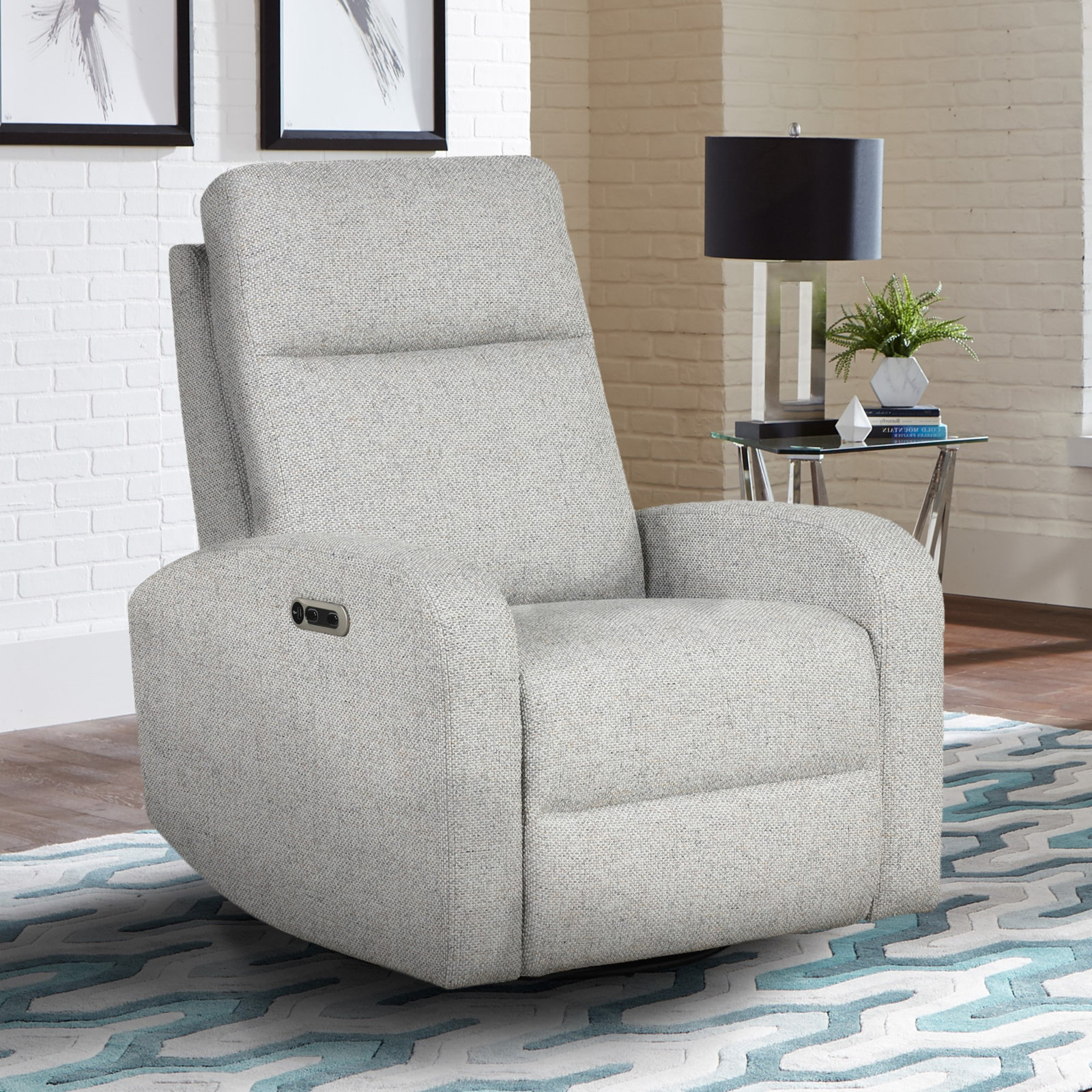 Paola 33" Wide Power Standard Recliner, Natural Beauty Multi