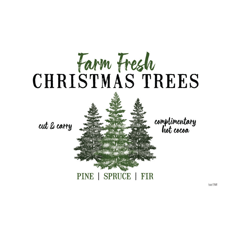 Ferme d'arbres de Noël 2883980, H 8 po x l 12 po, Non, Toile tendue