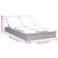 Lit de bronzage pour 2 personnes avec coussins en polyester Latitude Run®-1050331394-1050331420