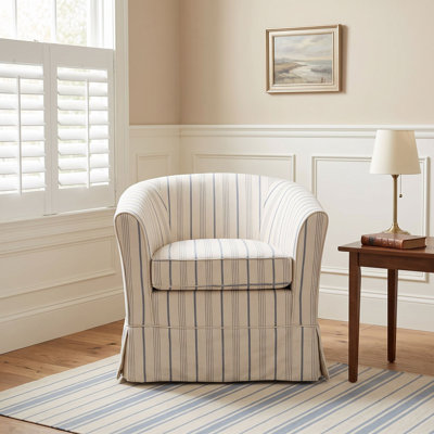 Fauteuil club pivotant rembourré pour salon