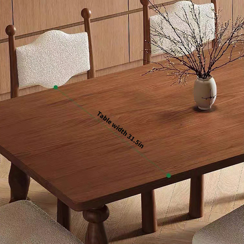Ensemble de salle à manger rectangulaire en bois massif l 31,5 po, H 29,5 po x L 55,1 po x l 31,5 po