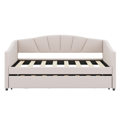 Upholstered Daybed Bed With Trundle Bed