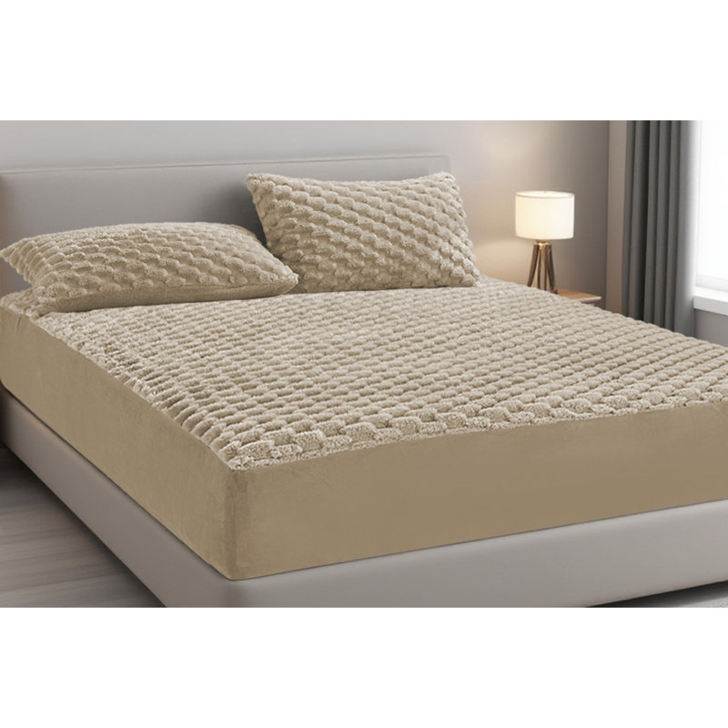Fitted Sheet, Beige