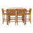 6 - Person Teak Wood Patio Dining Set with Rectangular Table