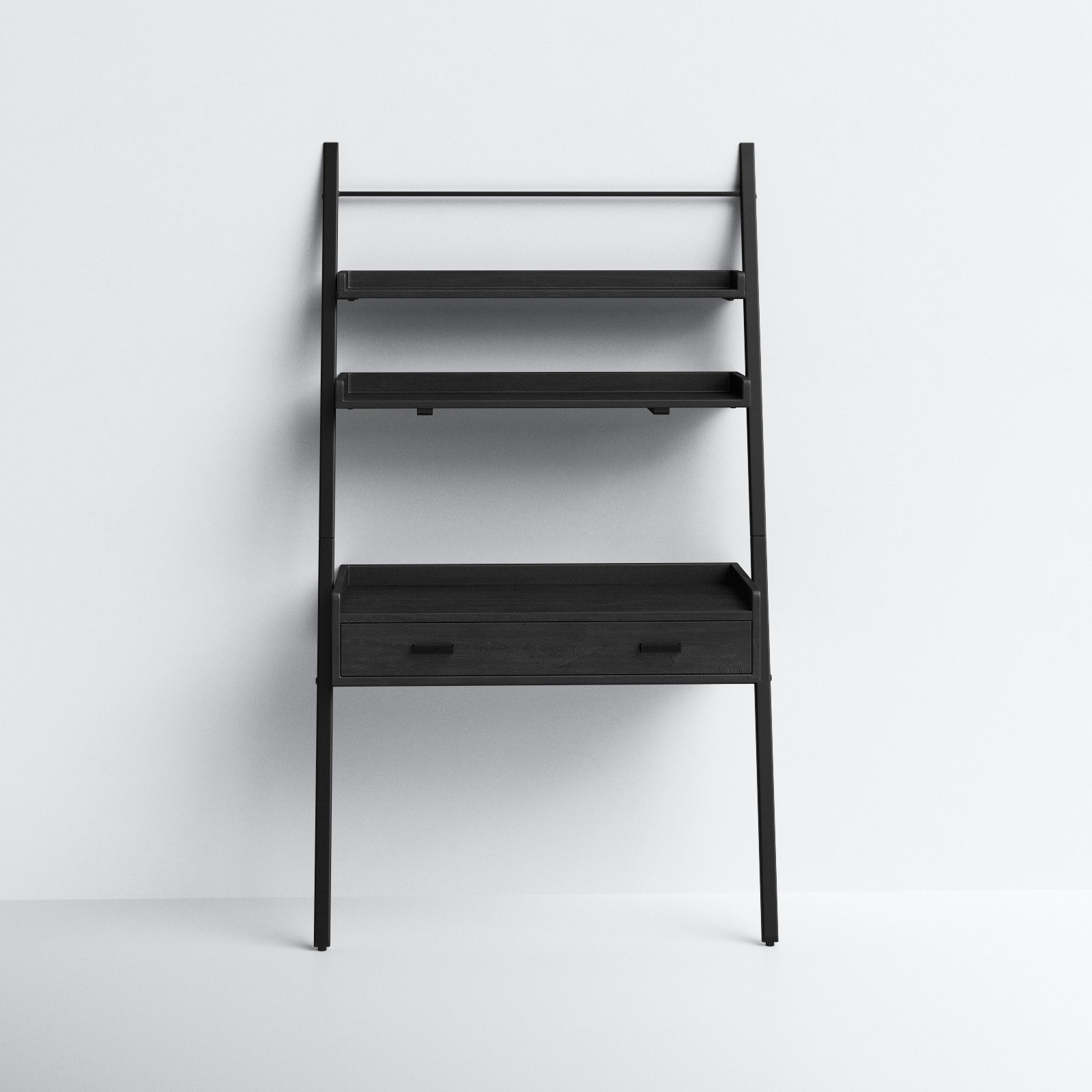 Innes Leaning/Ladder Desk, Black/Black