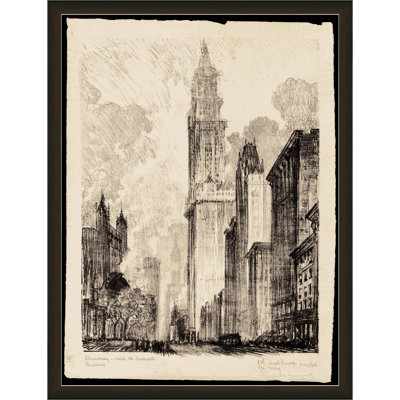 Broadway And The Woolworth Building Print