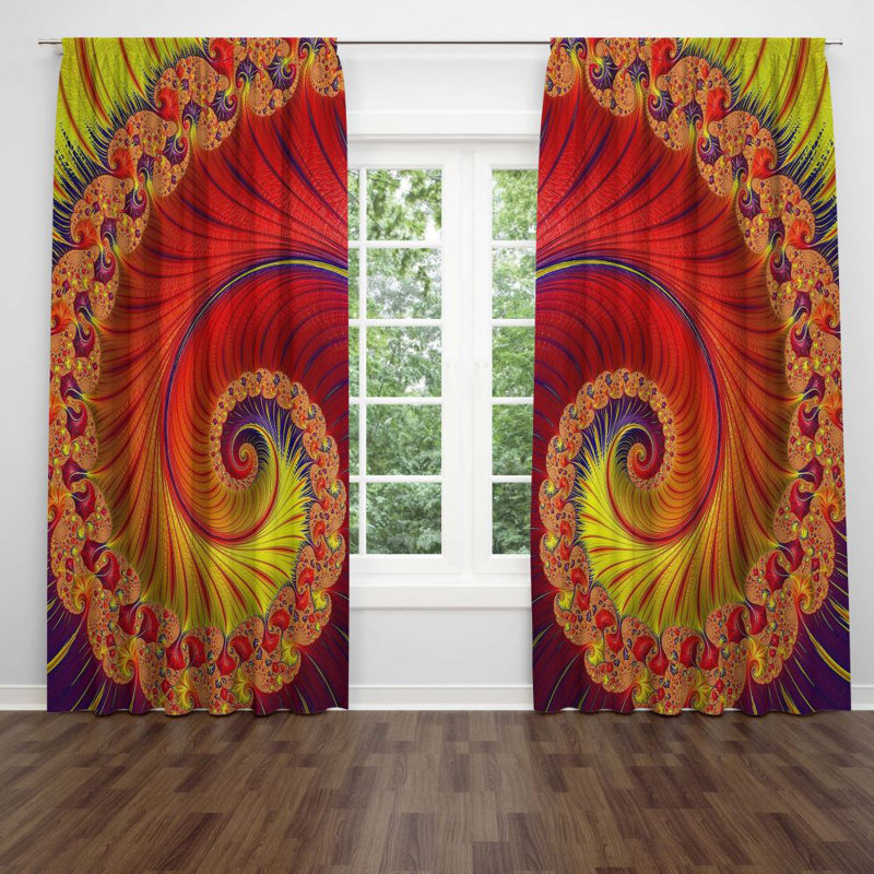 Panneaux de rideaux semi-transparents abstraits, l 40 po x L 61 po