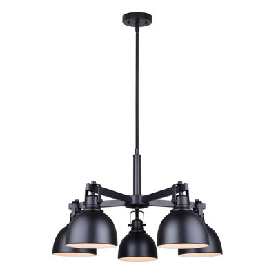 Lustre classique 5 lumières à abat-jour Polo