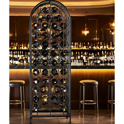 Iron Wine Bottle Rack in Black