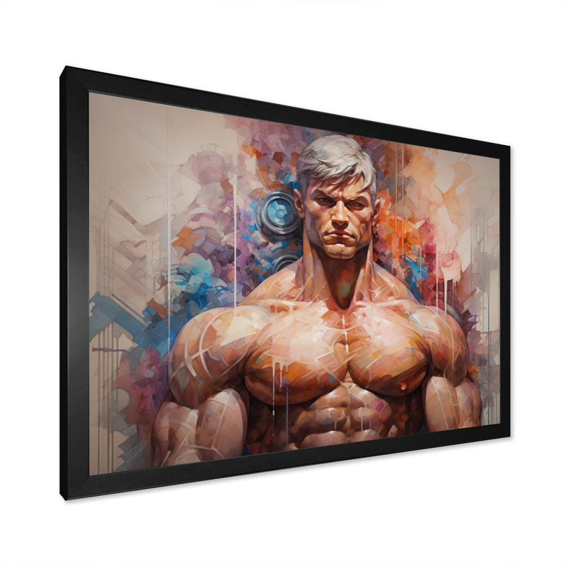 Mahreen Musculation Muscle Symphonie III sur toile, Cadre simple noir, H 12 po x l 20 po x P 1 po