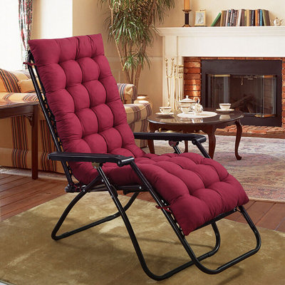 61"X19" Deck Lounge Chair Cushion Soft Seat Patio Cushion Covers Seat Pad Recliner Mat