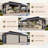 24 Ft. W x 14 Ft. D Aluminum Double Roof Hardtop Patio Gazebo with Curtains and Netting, Weather Resistant Metal Patio Gazebo for Backyard, Deck, Poolside