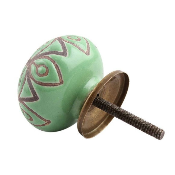 Oversized Hand Painted 1.6" Diameter Mushroom Knob