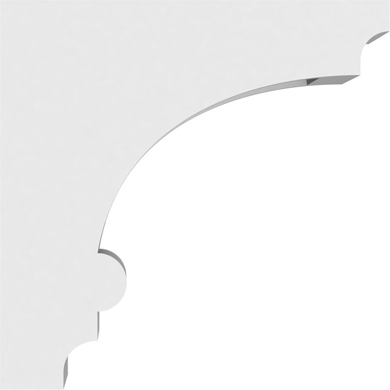 3"W x 8"D x 8"H Standard Diane Architectural Grade PVC Corbel, 8"H x 3"W x 8"D