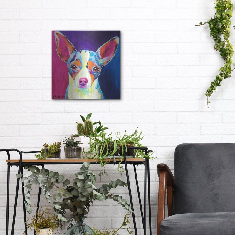 "Chihuahua - Brady" par Dawg Painter, H 12 po x l 12 po