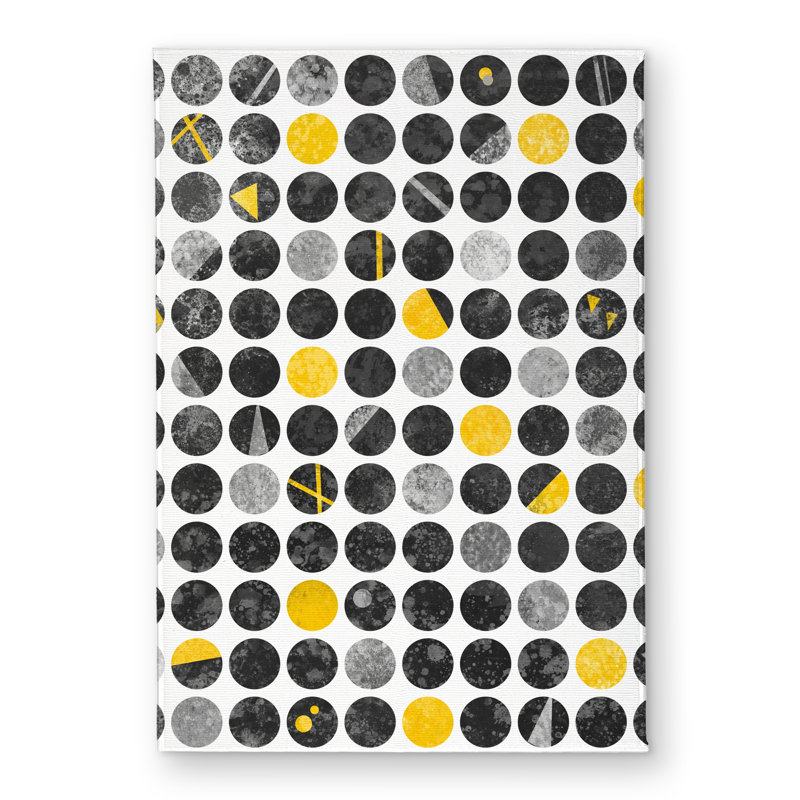 Abstract Grunge Circles - Industrial Pattern Door Mat | Home Decor