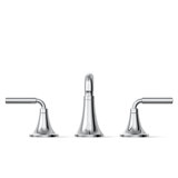 Tone Widespread Bathroom Sink Faucet, Three-Hole Bathroom Faucet with Clicker Drain, 1.2 GPM