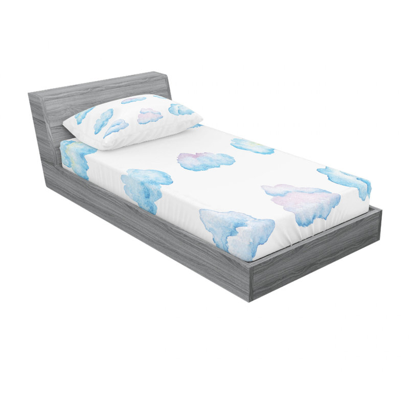 Microfiber Sheet Set, Twin Sheet Set with Fitted Sheet