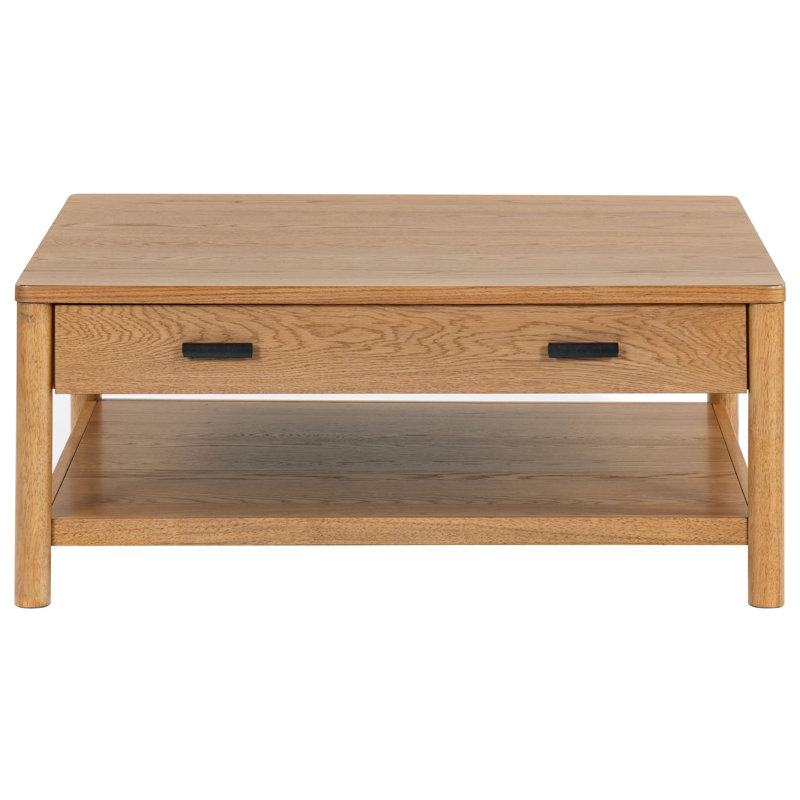 Jaylessa Wood 1 Drawer Coffee Table, Brown Oak