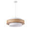 4-Light White Drum Chandelier with Fabric Shade – Adjustable & Dimmable, ETL Certified