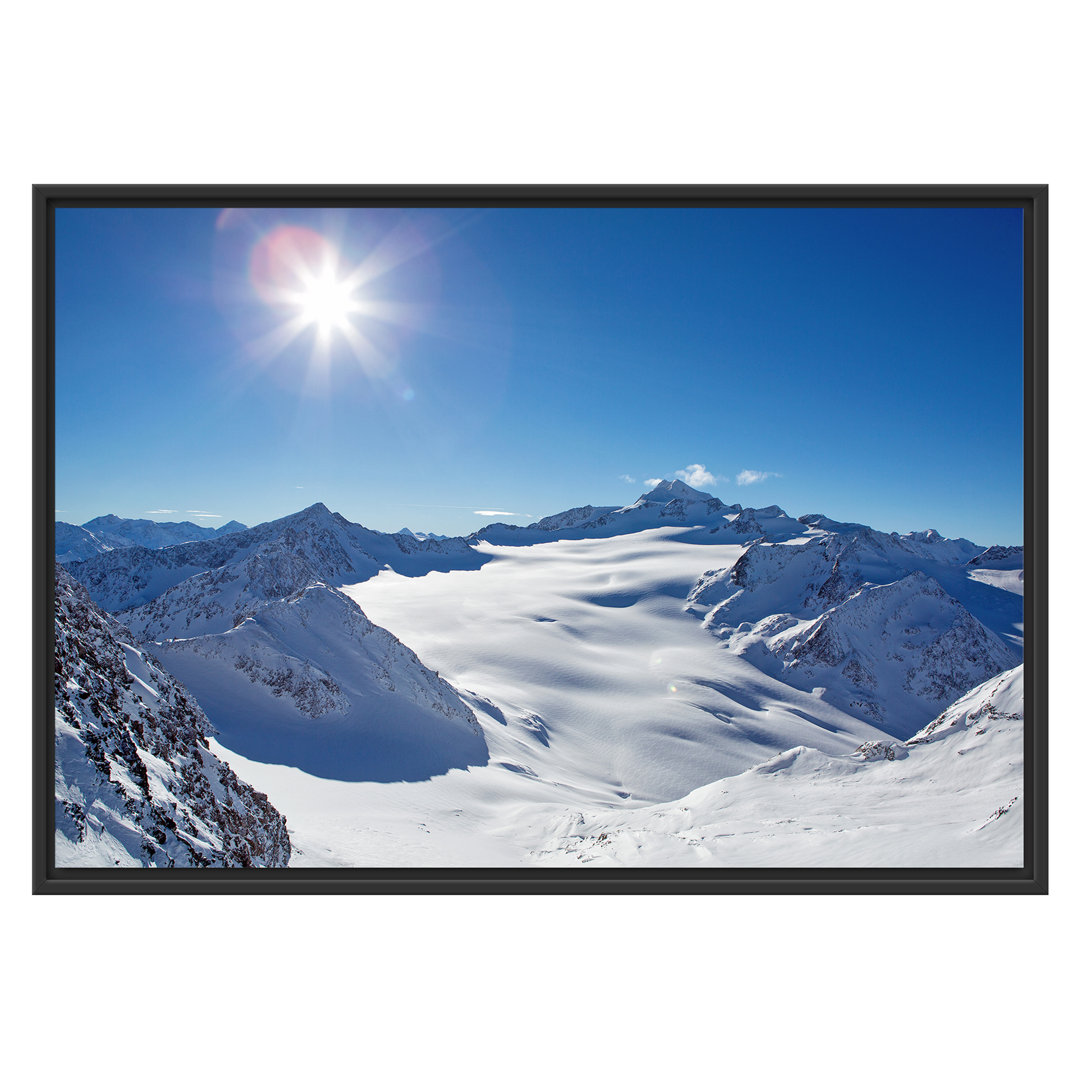 Gerahmtes Wandbild Atemberaubende Winterlandschaft