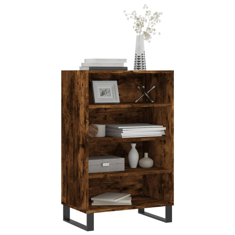 Lytia 90cm H x 57cm W Standard Bookcase, Smoked Oak