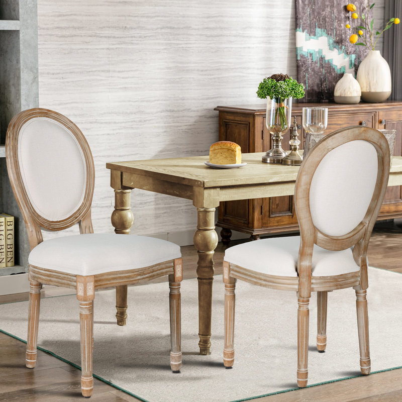 Ensemble de 2 chaises de salle à manger H 37,7 po French Provincial
