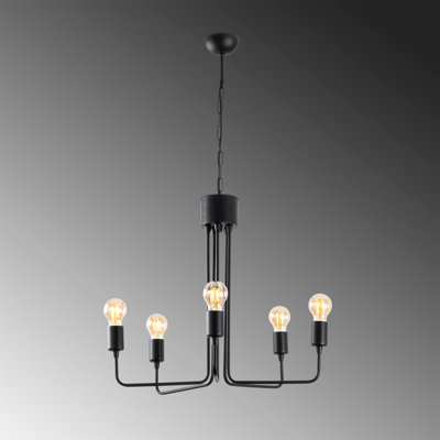 Lustre 5 lumières façon bougie Chasse