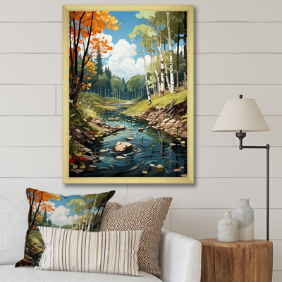 «Ayen Birch Woods Serenity Falls I», reproduction sur toile