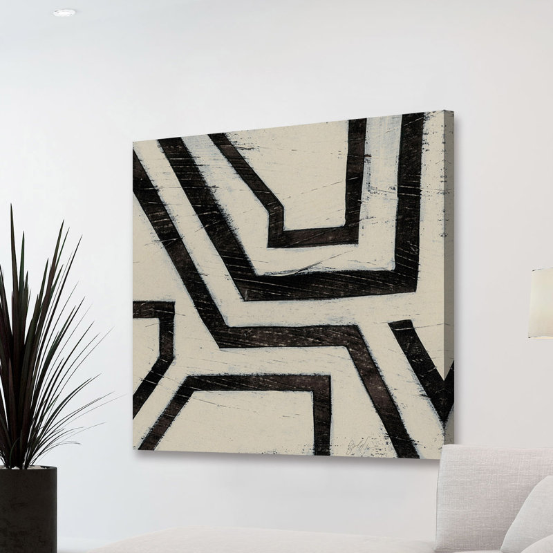 "Hieroglyph III" Print on Wrapped Canvas, 18" H x 18" W x 1.5" D