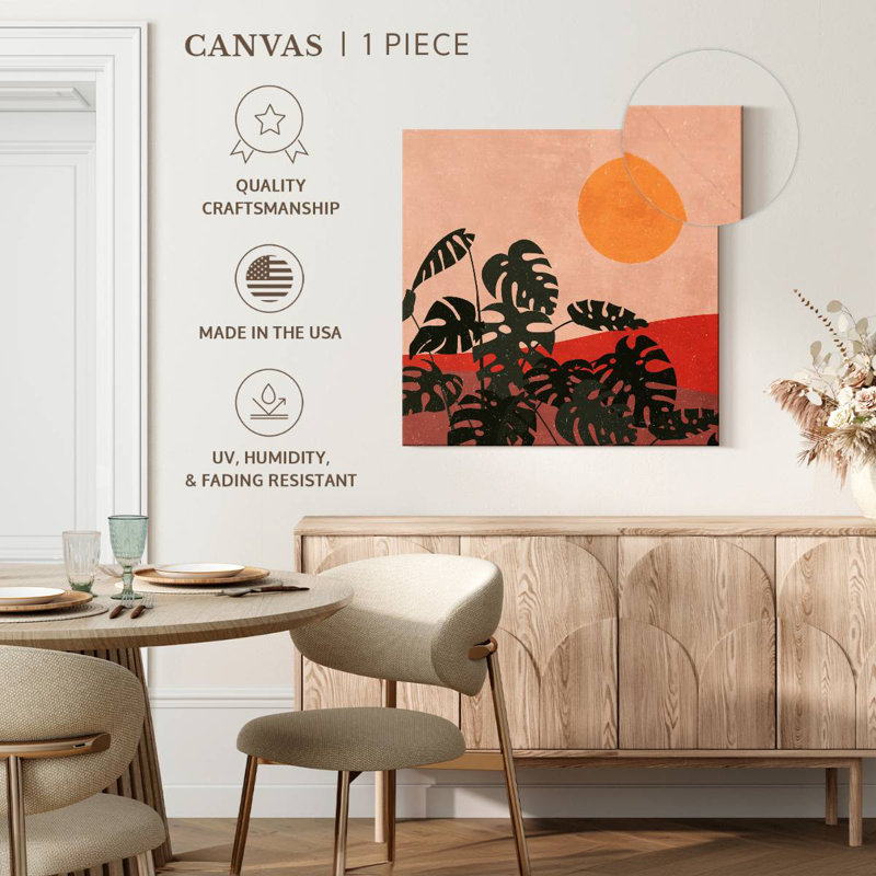 Harnek Monstera au coucher du soleil, H 20 po x l 20 po