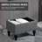 Ottoman with Storage, 25” Classic Tufted Slate Gray Living Room Footrest Seat | Wood | Black