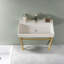 Lavabo de salle de bain console rectangulaire de 29,7 po APRESSHUI-94610252