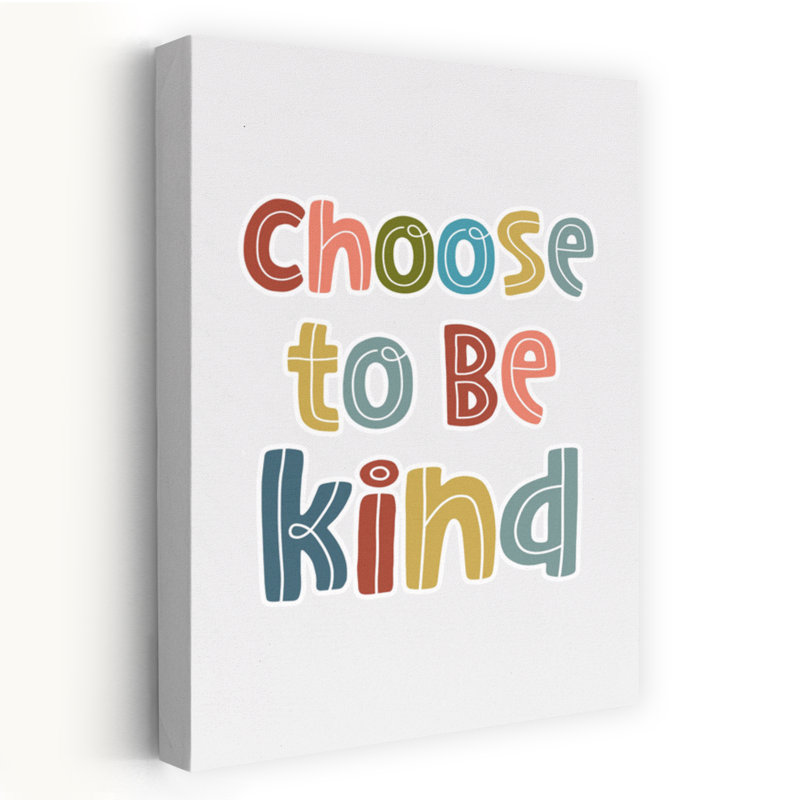 Art contemporain énergique «Be Kind», H 24 po x l 16 po
