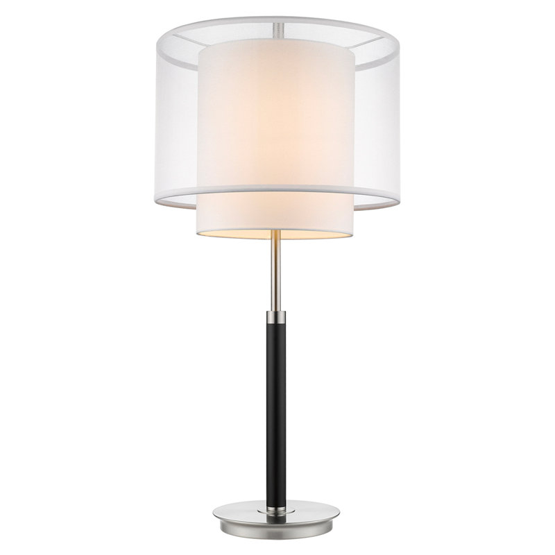 Feng 32" Table Lamp, Sheer Snow, Linen
