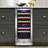 15" Wine Premium Refrigerator 30 Bottle Dual Zone Wine Cooler with Two Handle and Reversible Hinge