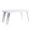 Table basse blanche et chrome